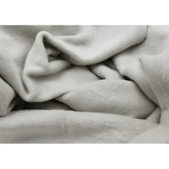 Plaids Et Couvre-Lits<Biederlack Couverture Uni Coton Silver,