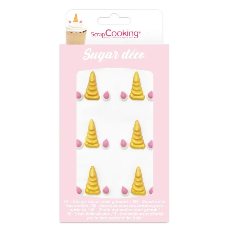 Les Cupcakes<ScrapCooking Décosucres Corne de Licorne,