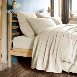 Draps Plats Et Draps Housse<L'effet papillon Drap housse Gaïa Pampa en gaze de coton,