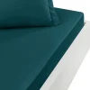 Draps Plats Et Draps Housse<SENSEI Drap Housse Soft Percale Petrol,