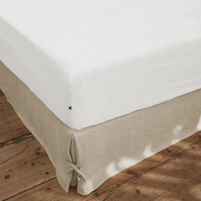 Draps Plats Et Draps Housse<L'effet papillon Drap housse Soline Craie,