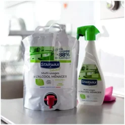 Écologiques|Cuisine<STARWAX Eco recharge Multi-usages à l'alcool ménager Soluvert,