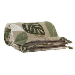 Plaids Et Couvre-Lits<Sud Etoffe Edredon 75 x 200 cm Ombrage Oil Green,