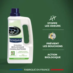 Cuisine<STARWAX Entretien Biologique Canalisations sans Javel,