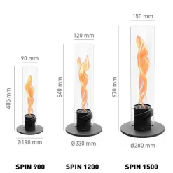 Bougies Décoratives<Höfats Feu de table 1500 Spin Noir,