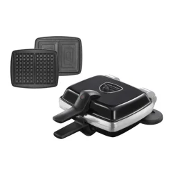 Gaufres Et Croque-Monsieurs<LAGRANGE Gaufrier Super 2 gaufres Antiadhésif noir,