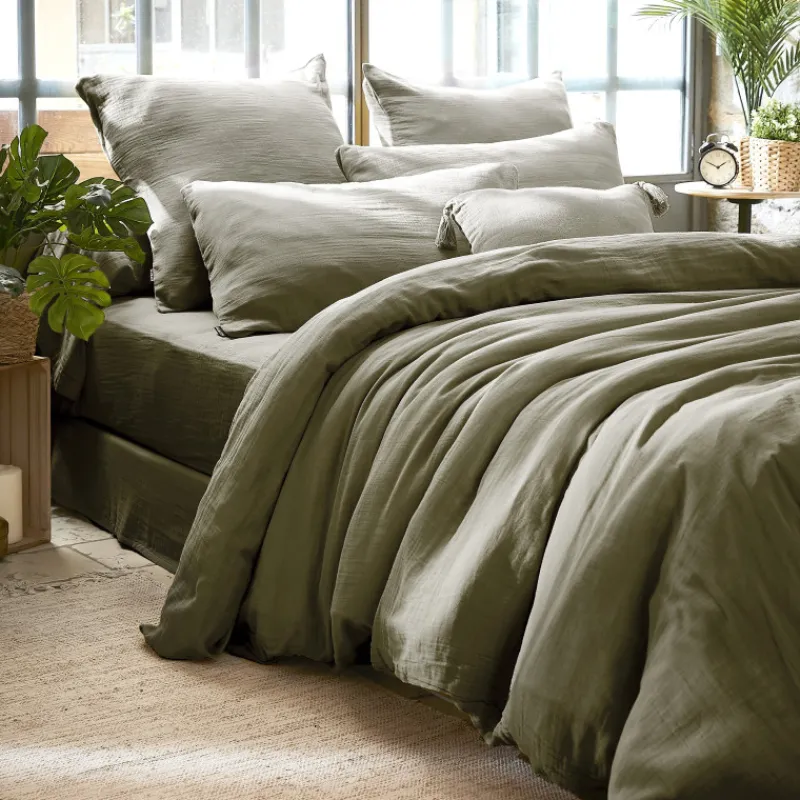 Housses De Couette, Parures<L'effet papillon Housse de couette Gaze de coton Gaïa Romarin,