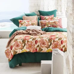 Plaids Et Couvre-Lits<HAOMY TEXTILE Housse d'Edredon Ibiza Olive, Haomy