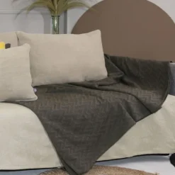 Plaids Et Couvre-Lits<Sud Etoffe Jeté de Lit Alassio Tarmac,