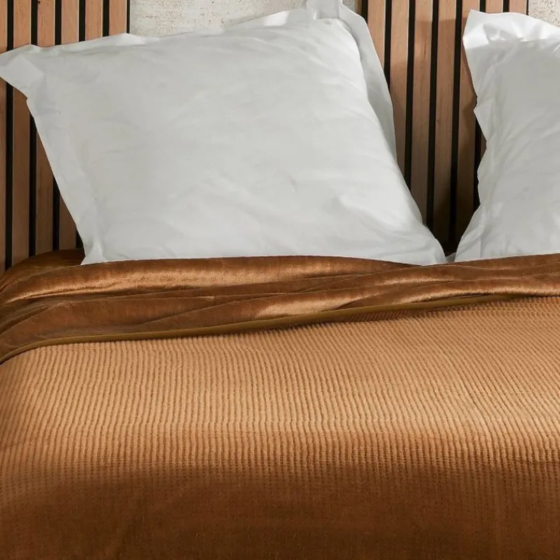 Plaids Et Couvre-Lits<Linder Jeté de lit Gaufré Marron,