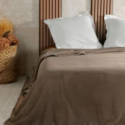 Plaids Et Couvre-Lits<Linder Jeté de lit Gaufré Taupe,