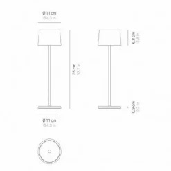 Lampes Et Suspensions<Zafferano Lampe Olivia Corten 11 x 35 cm,