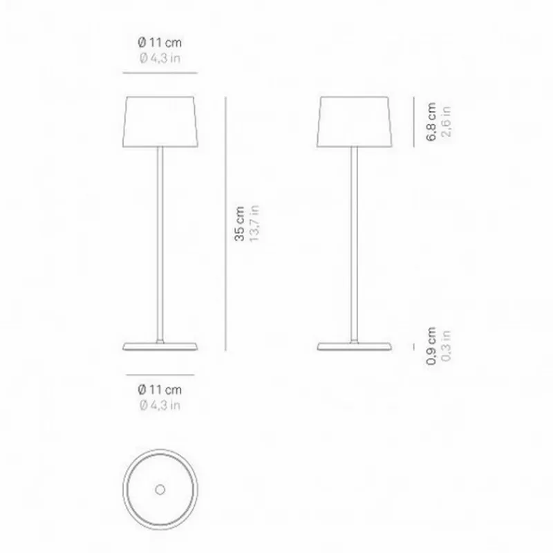 Lampes Et Suspensions<Zafferano Lampe Olivia Corten 11 x 35 cm,