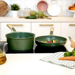 Anti-Adhérent<COOKUT L'Incroyable Casserole amovible Vert Fougère,