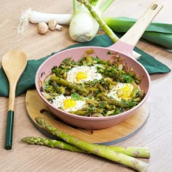 Poêles Anti-Adhérentes<COOKUT L'Incroyable Poêle Rose Guimauve,