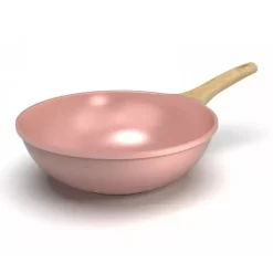 Woks|Sauteuses Anti-Adhérentes<COOKUT L'Incroyable Wok Rose Guimauve,