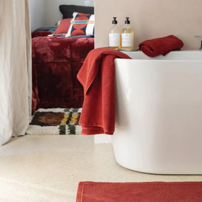 Serviettes|Draps De Douche<VIVARAISE Linge de toilette Bora Géranium,