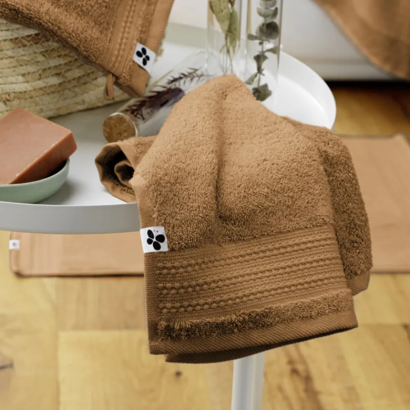 Serviettes|Draps De Douche<L'effet papillon Linge de toilette Garance Camel,