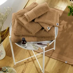 Serviettes|Draps De Douche<L'effet papillon Linge de toilette Garance Camel,