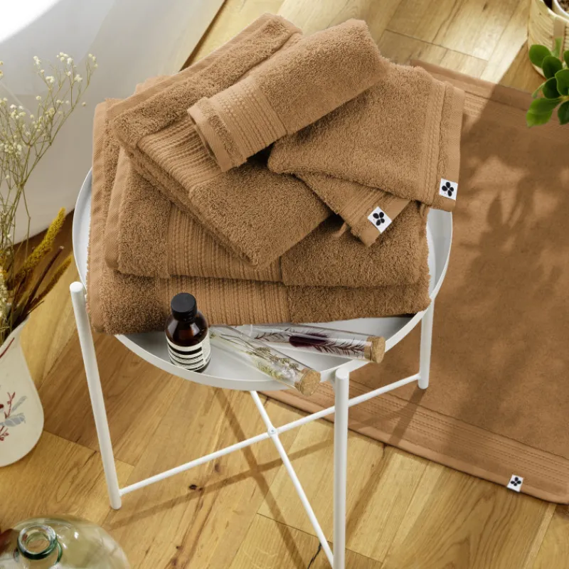 Serviettes|Draps De Douche<L'effet papillon Linge de toilette Garance Camel,