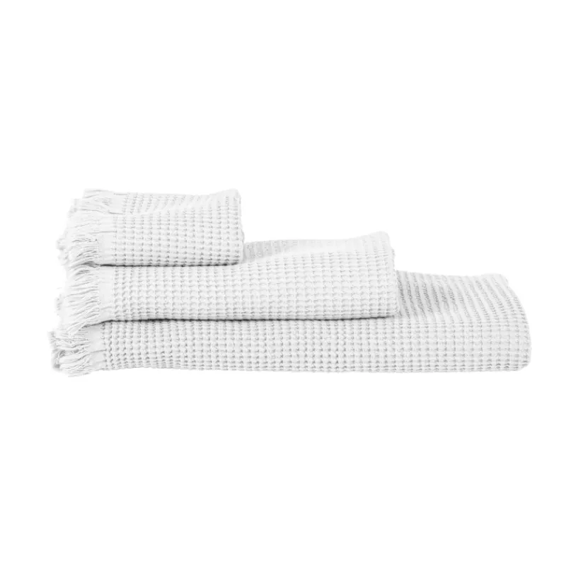 Serviettes|Draps De Bain<HAOMY TEXTILE Linge de toilette Timor Blanc, Haomy