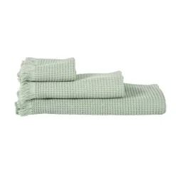 Serviettes|Draps De Bain<HAOMY TEXTILE Linge de toilette Timor Céladon, Haomy