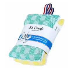 Cuisine<La Carafe Lot de 2 Eponges Damier,