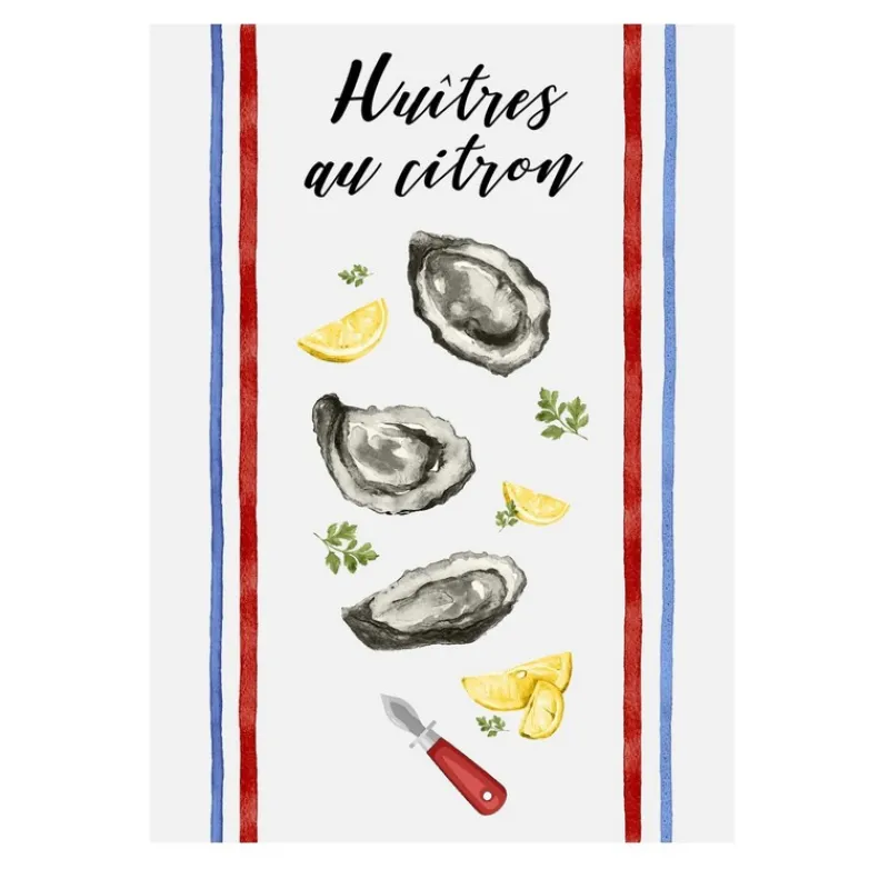 Torchons<Sud Etoffe Lot de 3 torchons Coquillages,