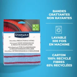 Brosserie<STARWAX Microfibre pour Vitroceram et induction,