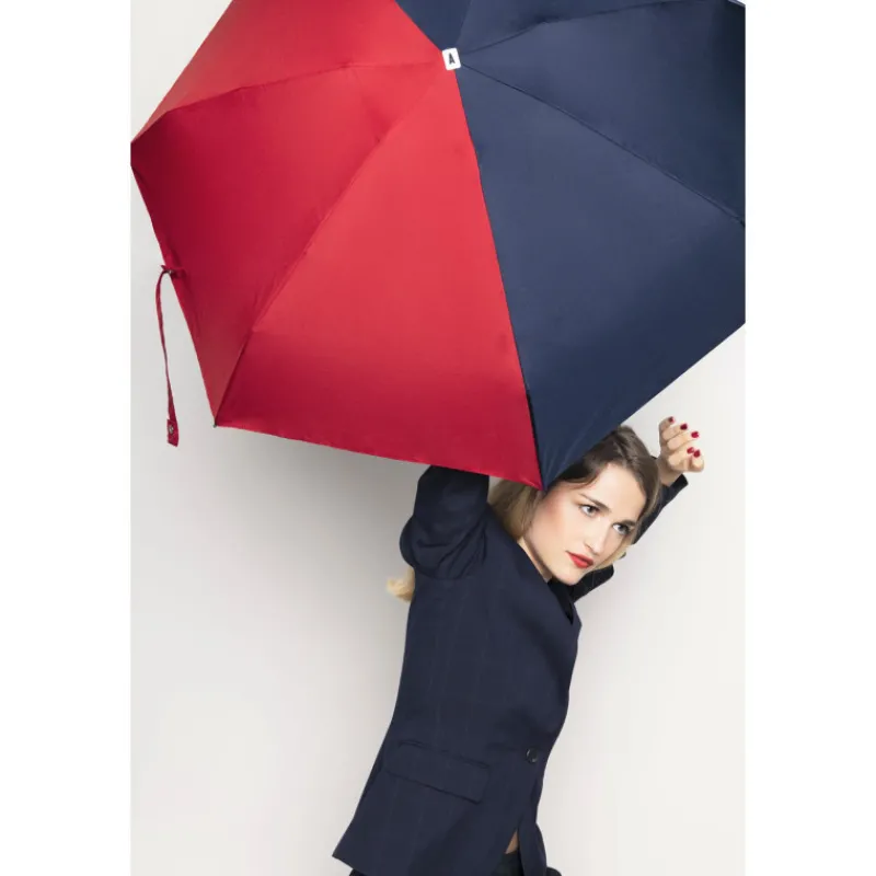 Les Accessoires<Anatole Micro-parapluie Bicolore Bleu Nuit Rouge Emile,