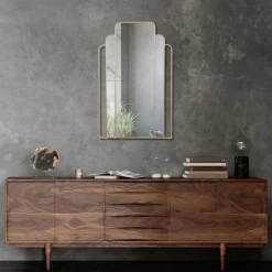 Miroirs Et Trumeaux<EMDE Miroir Grace métal doré 50 x 80 cm, Emdé