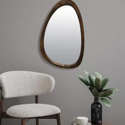 Miroirs Et Trumeaux<EMDE Miroir Organique Bois Brun, Emdé