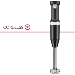 Batteurs<KITCHENAID Mixeur plongeant sans fil noir 5KHBBV53EBM,