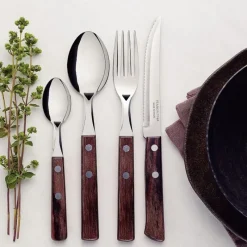 Ménagères Couverts<Tramontina Ménagère 24 pièces Polywood Brun,