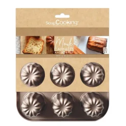 Moules Anti-Adhérent<ScrapCooking Moule à Cannelés en Acier Antiadhésif,