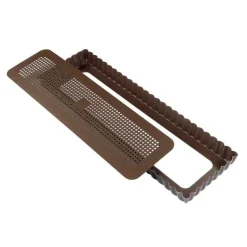 Moules À Pâtisserie|Moules Anti-Adhérent<GOBEL Moule à tarte rectangulaire fond amovible perforé,