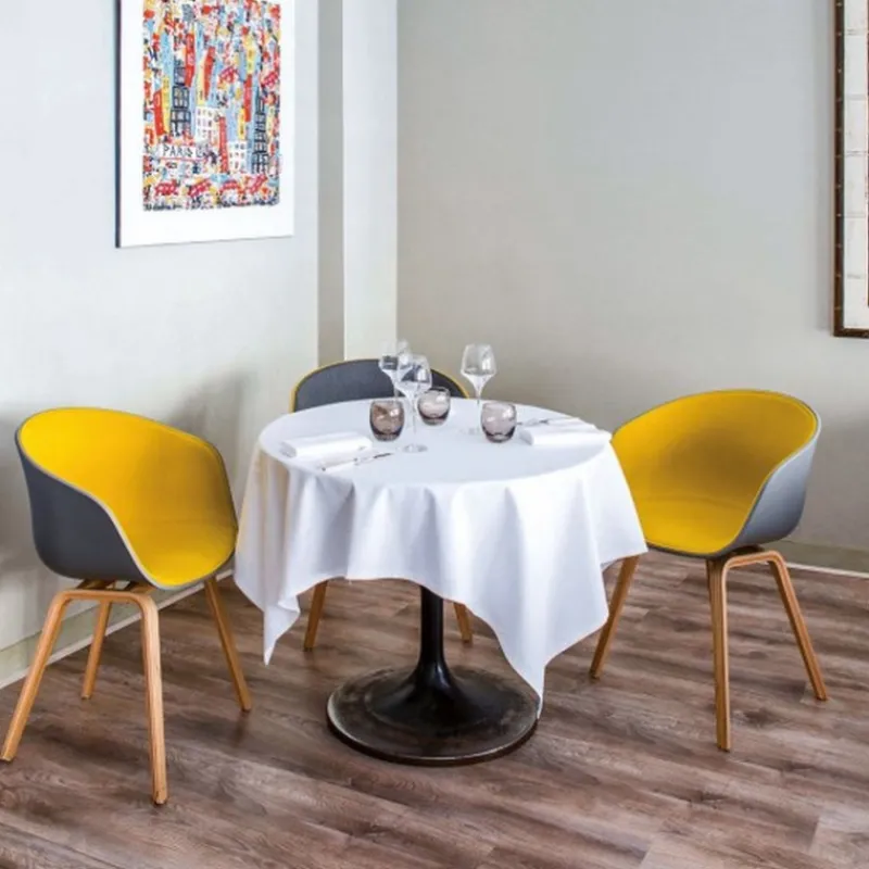 Nappes<LE JACQUARD Français Nappe 175 cm Satin blanc,