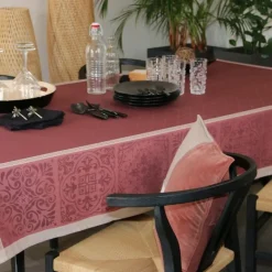 Nappes<Sud Etoffe Nappe Alicante Bois de Rose,