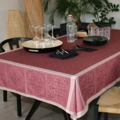 Nappes<Sud Etoffe Nappe Alicante Bois de Rose,