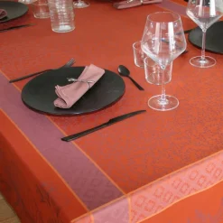 Nappes<Sud Etoffe Nappe Bird Burnt Orange,