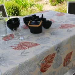 Nappes<Sud Etoffe Nappe enduite Bornéo Bois de Rose,