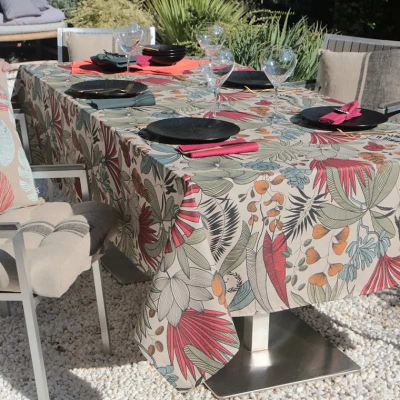 Nappes<Sud Etoffe Nappe enduite Citrouille Lombok,