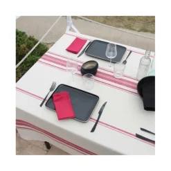 Nappes<Sud Etoffe Nappe Prunelle Rouge,