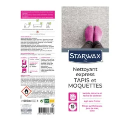 Sols<STARWAX Nettoyant express pour tapis et moquettes,