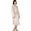 Peignoirs<SENSEI Peignoir col châle velours Chevron Sable,
