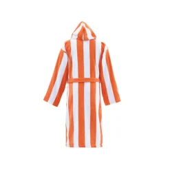 Peignoirs<SENSEI Peignoir mixte rayé velours Antigua Corail,