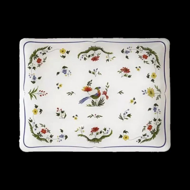 Les Plateaux<GIEN FRANCE Petit plateau acrylique Oiseaux de Paradis, Faïencerie de Gien