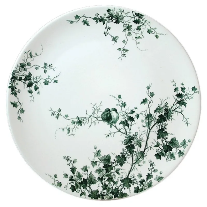 Les Plats De Service<GIEN FRANCE Plat à gâteaux Les Oiseaux, Faïencerie de Gien