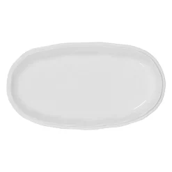Les Plats De Service<Côté Table Plat ovale en faïence blanc 43 x 24 cm Darcy,