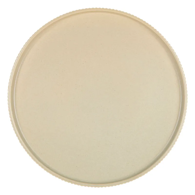 Les Plats De Service<Sema Design Plat rond en grès amande Sweet Leaves,